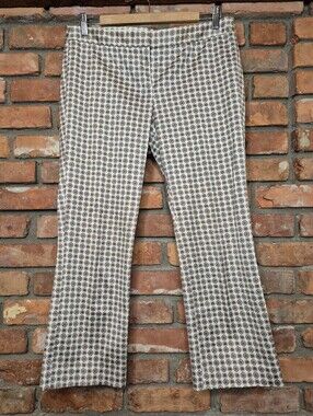 J.Crew City Fit Printed Cropped Ankle Pants Size 6 Cotton Stretch